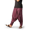 The Veshti Company Men's Harem Pants with Pocket for Dance, Boho Hippie Cotton Oversized Tribal Asian Style Outfit for Men