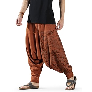 the veshti company hippie harem pants for men39s drop crotch tapestry baggy boho printed yoga pajama pant
