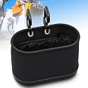 Vesici 1 Set Black Canvas Lineman Tool Bucket Bag with Hook, 15 Pockets