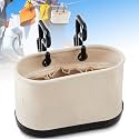 Vesici 1 Set White Canvas Lineman Tool Bucket Bag with Hook, 15 Pockets