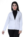 VESICLE Women Solid Single Breasted Casual Blazer (White)