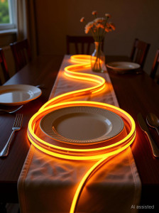 vespa 600 leds 5 m orange neon steady strip rice lights candle