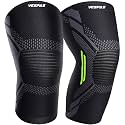 Knee Cap Compression 2-Pack Knee Support For Men And Women Breathable And Stretchy Nylon Knee Brace Knee Brace For Knee Pain Relief And Support Ideal For Gym, Sports (M, Black-Green)