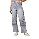 Cargo Blue Jeans for Woman Straight