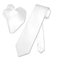 Vesuvio Napoli Solid Color NeckTie &amp; Handkerchief Pocket Square Men's Neck Tie Hanky Set