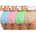 VESY Women Cotton Hipster Solid Line Plus