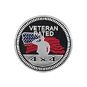 GLSOWEE Veteran Badge Rated Car Emblem, 4 x 4 3D Metal Stickers