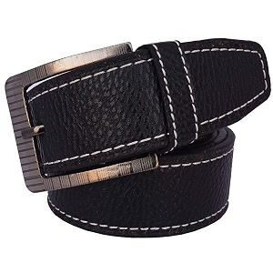 Veteran Mens Black Synthetic Leather Belt Formal