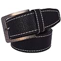 Veteran Men39s Black Synthetic Leather Belt FormalCasual