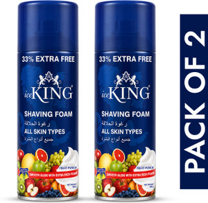 vetoni ice king no1 shaving foam fruity punch natural and soft shavepack of 2 800 g