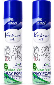 VETONI VeClean Hair Removal Spray Foam Aloe