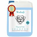 VetSafe Flea & Tick Shampoo for Dogs, Cats & Horses | Neem Powered Herbal Pet Shampoo | Helps Repel Fleas, Ticks & Mites | Rich Cleansing Foam | pH Balanced | Healthy Coat Care | 5L Value Refill