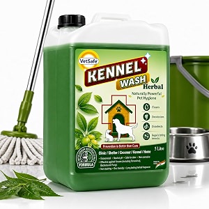 vetsafe herbal kennel wash 5l  natural pet area cleaner amp deodoriser eliminates pet odours repels biting insects  professional hygiene for kennels homes groomers amp veterinary clinics