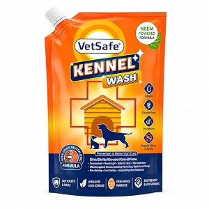 vetsafe kennel wash 1000 ml  kennel cleaner  pet floor cleaner  pet area freshener  odour neutralizer  anti microbial  disinfectant super concentrate  orange power