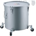 VEVOR 10 Gallon Fryer Grease Bucket, Oil Disposal Bucket Caddy on Wheels, Rust-proof Coated Carbon Steel Fryer Oil Transport Container with Filter Bag, Lid & Lock Clips for Cooking Oil Filtering
