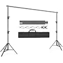 VEVOR 11.5 x 9.6 ft Heavy Duty Backdrop Stand, Height Adjustable Photography Backdrop Stand, Background Support System with 6 Clamps and A Carry Bag, for Party, Wedding, Display, Photo