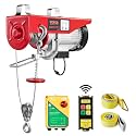 VEVOR 1320lbs Wireless Electric Hoist, 1150W 110V Electric Steel Wire Winch with Wireless Remote Control, 40ft Single Cable Lifting Height & Motor, for Garage Warehouse Factory