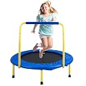 VEVOR 36"/55"/60" Trampoline for Kids with Enclosure Net &amp; Safety Pad Adjustable Gymnastics Bar &amp; Toys with ASTM CPC Certified Indoor/Outdoor Trampoline for Kids Age 3-12 + Birthday Gift