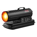 VEVOR 45000 BTU Forced Air Kerosene Diesel Heater, Portable Torpedo Space Heater W/Handle, Blower-Type for Jobsite/Garage/Warehouse/Workshop Construction/Outdoor Heating,Black