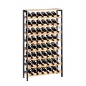 VEVOR 48 Bottle Wine Rack,8-Tier Iron Wine Bottle Holder with Wood Table Top,Freestanding Floor Display Wine Storage Shelves,for Kitchen Pantry, Cellar, Bar, Dining Room,26''L X 9.3''W X 46.9''H