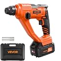 VEVOR 5/8" SDS-Plus Rotary Hammer Drill,20V Brushless Cordless Hammer Drills,4.0Ah Lithium-Ion Battery Powered,3.0A Fast Charger,Electric Demolition Hammers Variable Speed,Power Tool For Concret