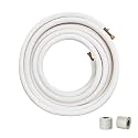 VEVOR 50FT Mini Split Line Set, 3/8" &amp; 5/8" O.D. Copper Pipes Tubing with Triple-Layer Insulation &amp; Wrapping Strips for Mini Split Air Conditioner AC Refrigerant HVAC Heat Pump System