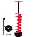 VEVOR 6" Diameter 39" Length Nylon Corless Ice Auger Drill Bit for Ice Fishing with Extra 11.8" Extension Rod, Drill Adapter, Top Plate and Blade Guard