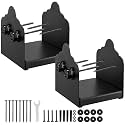 VEVOR 6x6 Post Base 2 Pcs, Inner Size 5.9x5.55 inch / 150x141 mm Post Brackets, Heavy Duty Carbon Steel Decking Posts, Wood Posts Brackets for Pavilion Deck Railing Support Deck Base Plate, Black
