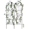 VEVOR 71 x 20 in, 2 Packs Rustproof Metal Garden Flower Trellis, Outdoor Climbing Rose & Cucumber Support, Decorative Clematis Trellis for Courtyards & Lawns