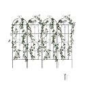 VEVOR 71 x 20 in, 4 Packs Rustproof Metal Garden Flower Trellis, Outdoor Climbing Rose &amp; Cucumber Support, Decorative Clematis Trellis for Courtyards &amp; Lawns