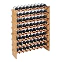 VEVOR 72 Bottle Stackable Modular Wine Storage Rack, Pinot Noir Wine Rack,8-Tier Floor Freestanding Wine Holder Display Shelf, Wobble-Free, Easy Assembly, for Kitchen, Cellar and Bar, Natural