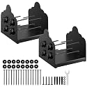 VEVOR 8x8 Post Base 2 Pcs, Inner Size 7.9x7.5 inch / 200x190 mm Post Brackets, Heavy Duty Carbon Steel Decking Posts, Wood Posts Brackets for Pavilion Deck Railing Support Deck Base Plate, Black