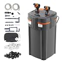 VEVOR Aquarium Filter 317GPH, 4-Stage Canister Filter 75-100 Gallon, Ultra-Quiet Internal Aquarium Filter with UV Protection, Submersible Power Filter with Multiple Function for Fish Tanks, 12W