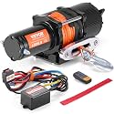 VEVOR ATV Winch, 4500 lb Electric Winch with Synthetic Rope, 12V DC ATV UTV Winch 1/4 in x 39 ft Aluminum Fairlead Wired Remote Control, IP55 Waterproof for Towing Boat Off Road Recovery