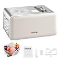 VEVOR Automatic Ice Cream Maker with Built-in Compressor, 2 Quart No Pre-freezing Gelato Maker, Electric Sorbet-Maker, 3 Modes Compressor Ice Cream Machine for Home Kitchen