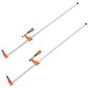 VEVOR Bar Clamps for Woodworking, 2-Pack 36" Clamp, Quick-Change F Clamp with 600 lbs Load Limit, 2.5" Throat Depth, Cast Iron and Carbon Steel, Wood Clamps for Woodworking Metal Working