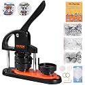 VEVOR Button Maker Machine, 2.25 inch/58mm Pin Maker with 100pcs Button Parts, Button Maker with Panda Magic Book, Ergonomic Arc Handle Punch Press Kit, for Children DIY Gifts and Christmas