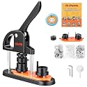VEVOR Button Maker Machine, 25mm/1 inch Button Maker with 500pcs Button Parts, Ergonomic Arc Handle Punch Press Kit, Pin Maker with Panda Magic Book, for Children DIY Gifts and Christmas