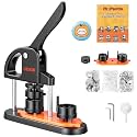 VEVOR Button Maker Machine, 32mm/1.25 inch Button Maker with 500pcs Button Parts, Ergonomic Arc Handle Punch Press Kit, Pin Maker with Panda Magic Book, for Children DIY Gifts and Christmas