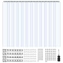 VEVOR Clear PVC Strip Curtain, 96 in Height x 84 in Width x 0.08 in Thickness, 14 PCS Walk in Freezer Cooler Curtain Strips, Smooth Waterproof Plastic Door Strips for Warehouse, Freezer, Garage Doors
