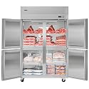 VEVOR Commercial Reach-In Freezer, 48" W, 33 Cu.Ft Stainless Steel Upright Freezer, with 4 Doors, Auto-Defrost, 6 Adjustable Shelves, -11 to 14℉ Temp Control, UL Certified