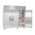 VEVOR Commercial Reach-In Freezer 72" W, 52 Cu.Ft Stainless Steel Upright Freezer with Three Doors, Auto-Defrost, 9 Adjustable Shelves, -11 to 14℉ Temp Control, UL Certified