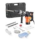 VEVOR Demolition Jack Hammer, MAX 1400W Electric Jackhammer Heavy Duty, 2900 BPM Concrete Breaker 2pcs Chisels Bits Chipping W/Case, Gloves