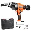 VEVOR Diamond Core Drilling Machine, 0.8-6.3in Drilling Diameter Handheld Core Drill Rig with Carrying Case, 2000W Rugged Concrete Core Drill, For Concrete Brick Block Stone, 0-1800RPM Stepless Speed