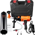 VEVOR Diamond Core Drilling Machine, 4in Handheld Wet Concrete Core Drill Rig, 1100-2400RPM Two Speed & 1-1/4" Thread & 2 Bubble Levels, 3-4in Drilling Diameter for Concrete Brick Block Stone, 1500W