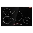 VEVOR Electric Cooktop, 4 Burners, 30'' Induction Stove Top, Built-in Magnetic Cooktop 7500W, 9 Heating Level Multifunctional Burner, LED Touch Screen w/Child Lock &amp; Over-Temperature Protection