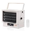 VEVOR Electric Garage Heater, 5000 Watt Digital Fan Forced Wall Ceiling Mount Shop Heater, Remote Control, Overheat Protection, Hardwired Heater with 9 Hour Timer, ETL Listed