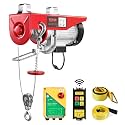 VEVOR Electric Hoist, 1760 lbs 120V Electric Winch with 328 ft Wireless Remote Control, 40 ft Single Cable Lifting Height, Single/Double Slings, Emergency Stop, Lift Hoist for Garage Warehouse Factory