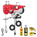 VEVOR Electric Hoist, 2200 lbs 120V Electric Winch with 328 ft Wireless & 14 ft Wired Remote Control, 40 ft Single Cable Lifting Height, Single/Double Slings, Lift Hoist for Garage Warehouse Factory
