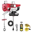 VEVOR Electric Hoist with Wireless Remote Control, 110v 440lbs Electric Hoist with Remote Control, 40ft/20ft Lifting Height Motor, for Garage Warehouse Factory
